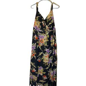 Lane Bryant Floral Maxi Dress - Black, Purple, Orange